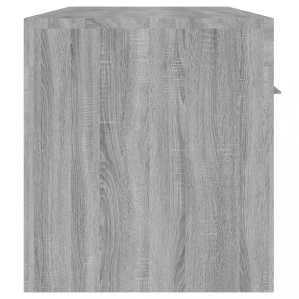 szürke sonoma színű TV-szekrény LED-világítással 140x36,5x40 cm