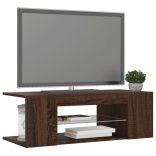 barna tölgy színű LED-es TV-szekrény 90 x 39 x 30 cm