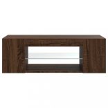 barna tölgy színű LED-es TV-szekrény 90 x 39 x 30 cm