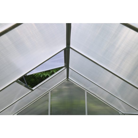 Economy üveghéz/polikarbonát melegház - 10,75 m² - alapzattal - GH005