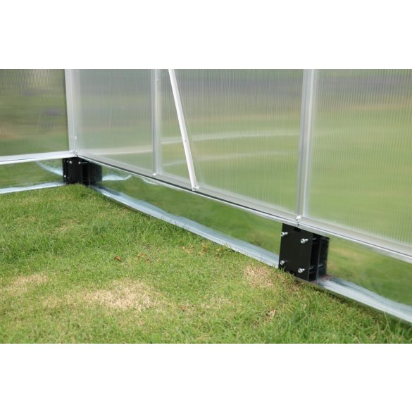 Economy üveghéz/polikarbonát melegház - 10,75 m² - alapzattal - GH005