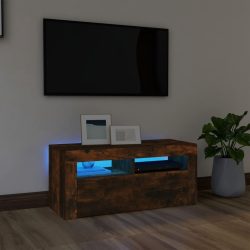   füstös tölgy színű TV-szekrény LED-világítással 90 x 35 x 40 cm