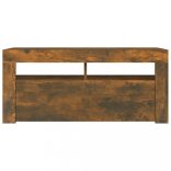 füstös tölgy színű TV-szekrény LED-világítással 90 x 35 x 40 cm