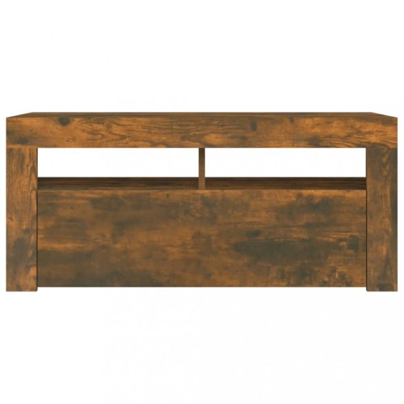 füstös tölgy színű TV-szekrény LED-világítással 90 x 35 x 40 cm