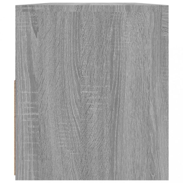 szürke sonoma színű TV-szekrény LED-világítással 90x35x40 cm