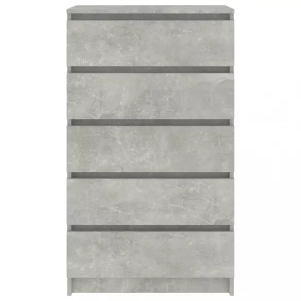 betonszürke szerelt fa fiókos szekrény 60 x 36 x 103 cm