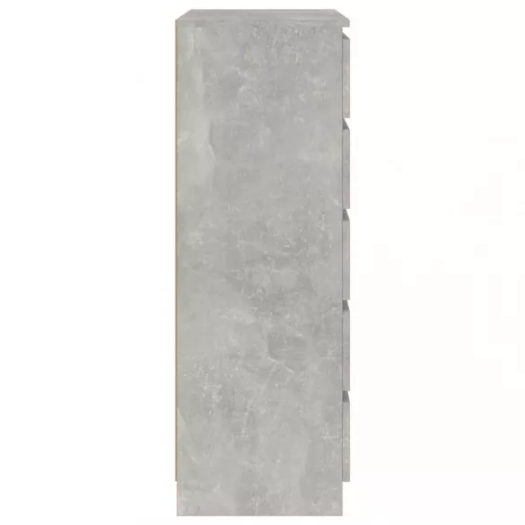 betonszürke szerelt fa fiókos szekrény 60 x 36 x 103 cm