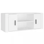 fehér szerelt fa TV-szekrény 100 x 35 x 40 cm