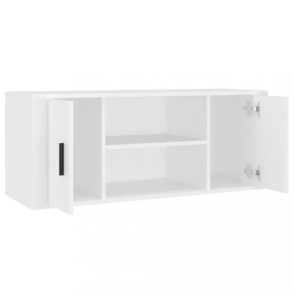 fehér szerelt fa TV-szekrény 100 x 35 x 40 cm