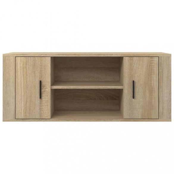 sonoma tölgyszínű szerelt fa TV-szekrény 100 x 35 x 40 cm