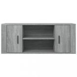 szürke sonoma színű szerelt fa TV-szekrény 100 x 35 x 40 cm