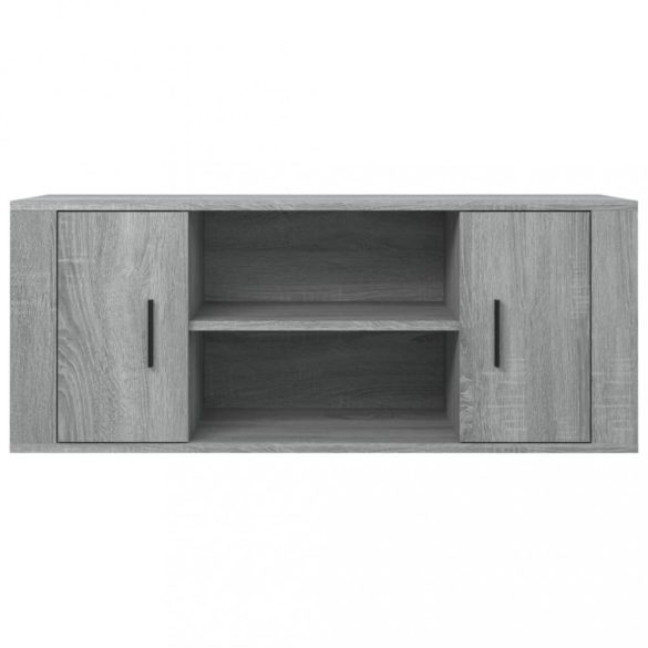 szürke sonoma színű szerelt fa TV-szekrény 100 x 35 x 40 cm