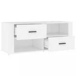 fehér szerelt fa TV-szekrény 100 x 35 x 40 cm