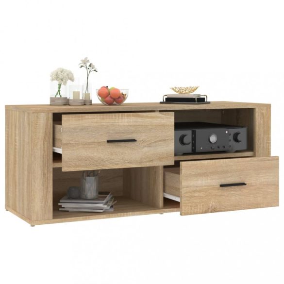 sonoma tölgyszínű szerelt fa TV-szekrény 100 x 35 x 40 cm