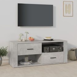 betonszürke szerelt fa TV-szekrény 100x35x40 cm