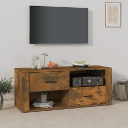   füstös tölgy színű szerelt fa TV-szekrény 100 x 35 x 40 cm