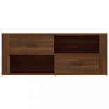 barna tölgyszínű szerelt fa TV-szekrény 100 x 35 x 40 cm