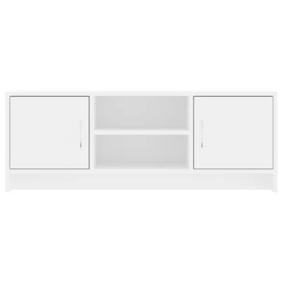 fehér szerelt fa TV-szekrény 102x30x37,5 cm