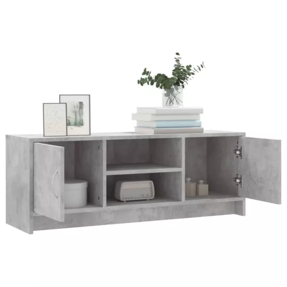 betonszürke szerelt fa TV-szekrény 102x30x37,5 cm