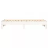 fehér tömör fenyőfa kihúzható kanapéágy 2x(100x200) cm