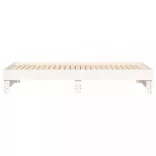 fehér tömör fenyőfa kihúzható kanapéágy 2 x (90 x 200) cm