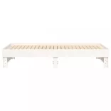 fehér tömör fenyőfa kihúzható kanapéágy 2x(90x190) cm