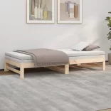 tömör fenyőfa kihúzható kanapéágy 2x(80x200) cm