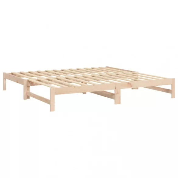 tömör fenyőfa kihúzható kanapéágy 2x(80x200) cm