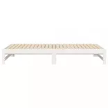 fehér tömör fenyőfa kihúzható kanapéágy 2 x (80 x 200) cm