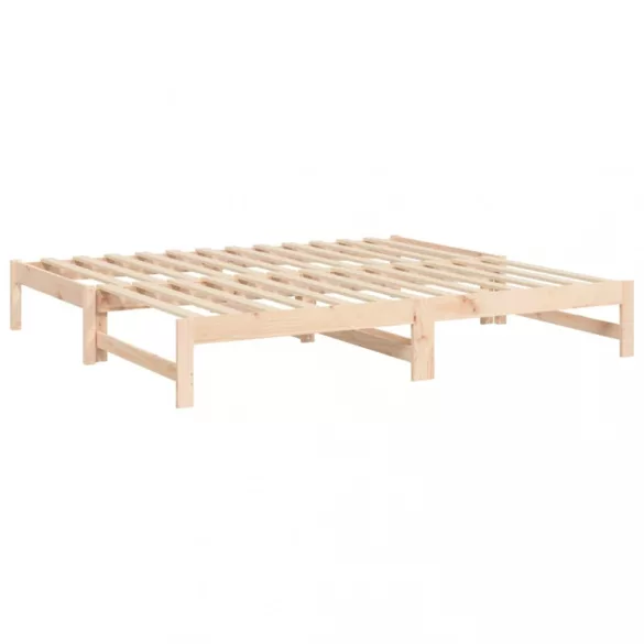 tömör fenyőfa kihúzható kanapéágy 2x(90x190) cm
