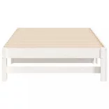 fehér tömör fenyőfa kihúzható kanapéágy 2x(90x190) cm