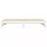 fehér tömör fenyőfa kihúzható kanapéágy 2x(90x190) cm