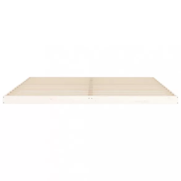 fehér tömör fenyőfa ágykeret 200 x 200 cm