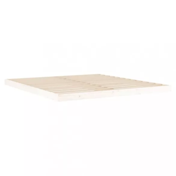 fehér tömör fenyőfa ágykeret 180 x 200 cm (Super King Size)