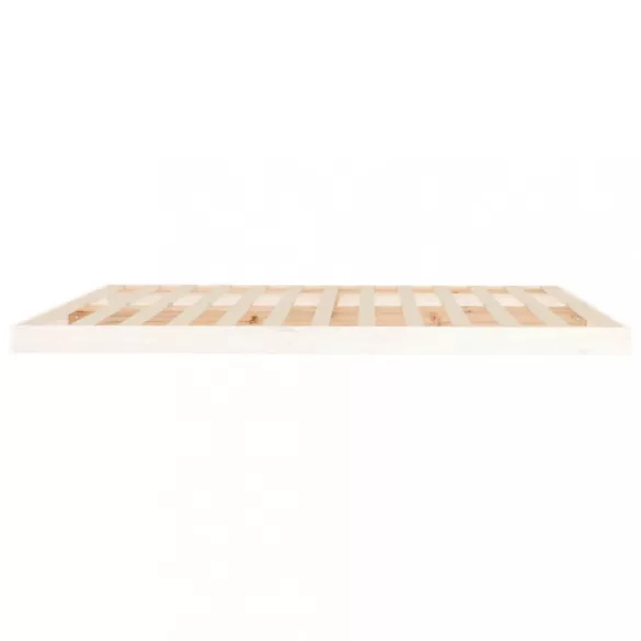 fehér tömör fenyőfa ágykeret 180 x 200 cm (Super King Size)