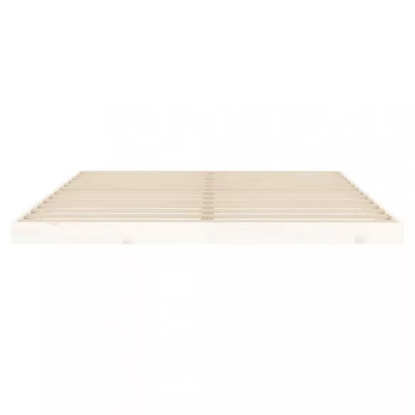 fehér tömör fenyőfa ágykeret 160 x 200 cm