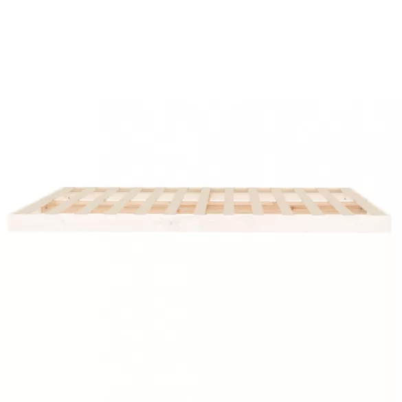 fehér tömör fenyőfa ágykeret 160 x 200 cm