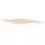 fehér tömör fenyőfa ágykeret 150 x 200 cm King Size