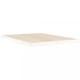 fehér tömör fenyőfa ágykeret 140 x 200 cm