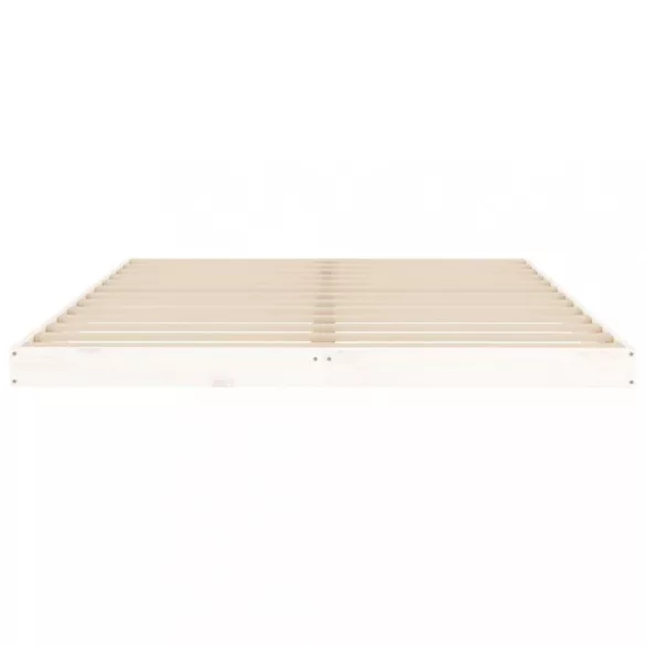 fehér tömör fenyőfa ágykeret 140 x 200 cm