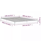 fehér tömör fenyőfa ágykeret 140 x 200 cm