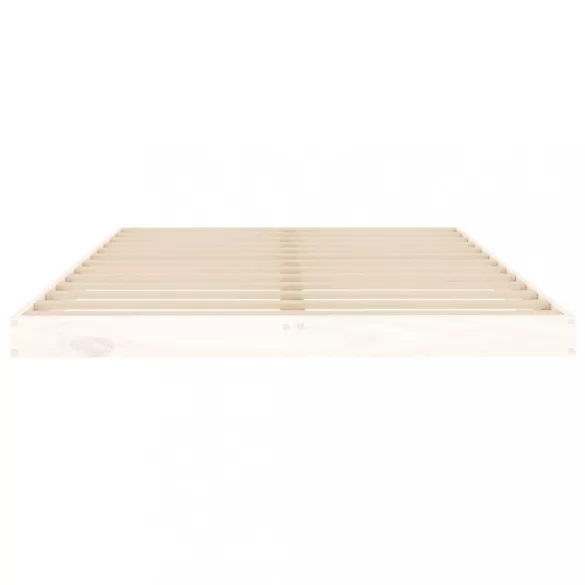 fehér tömör fenyőfa ágykeret 120 x 200 cm