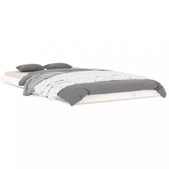 fehér tömör fenyőfa ágykeret 100 x 200 cm