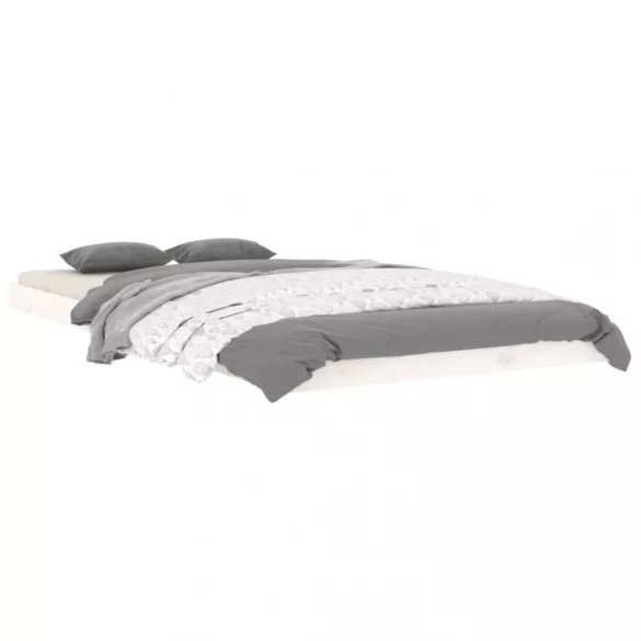 fehér tömör fenyőfa ágykeret 100 x 200 cm