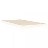 fehér tömör fenyőfa ágykeret 100 x 200 cm