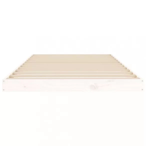 fehér tömör fenyőfa ágykeret 100 x 200 cm