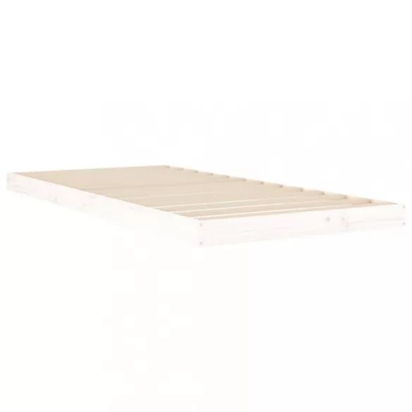 fehér tömör fenyőfa ágykeret 90 x 200 cm