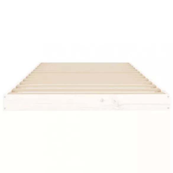 fehér tömör fenyőfa ágykeret 90 x 200 cm