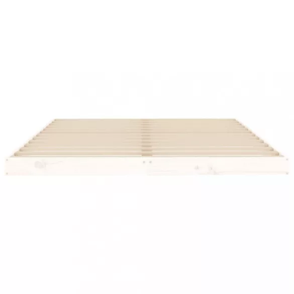 fehér tömör fenyőfa ágykeret 140x190 cm