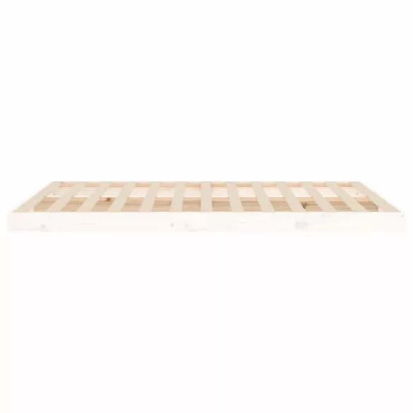 fehér tömör fenyőfa ágykeret 135 x 190 cm Double